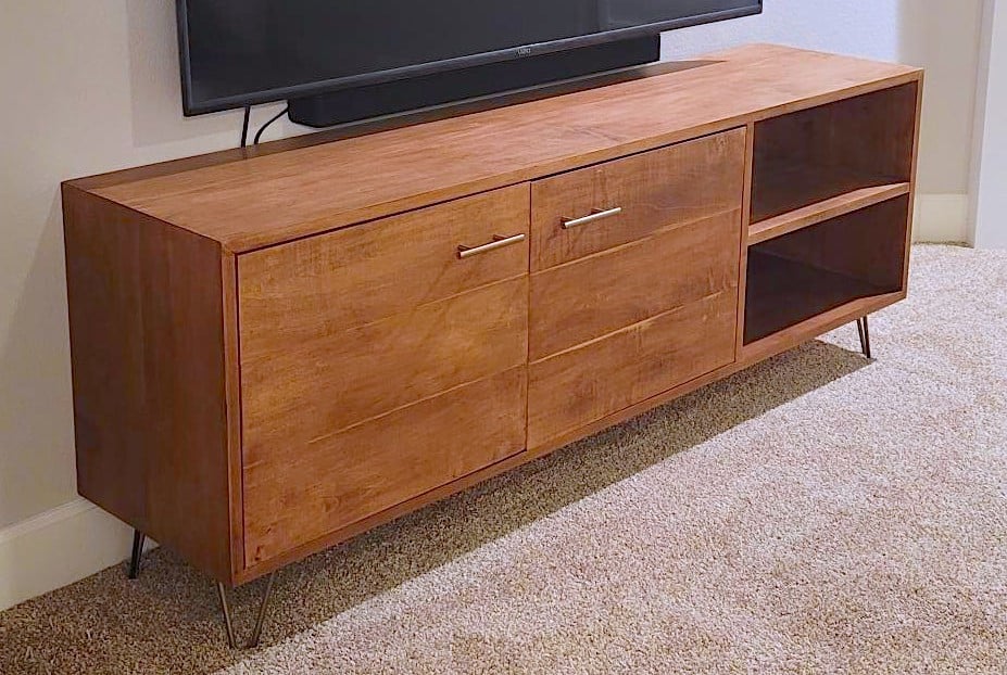 Long Modern Media Console or Entertainment Center Ana White